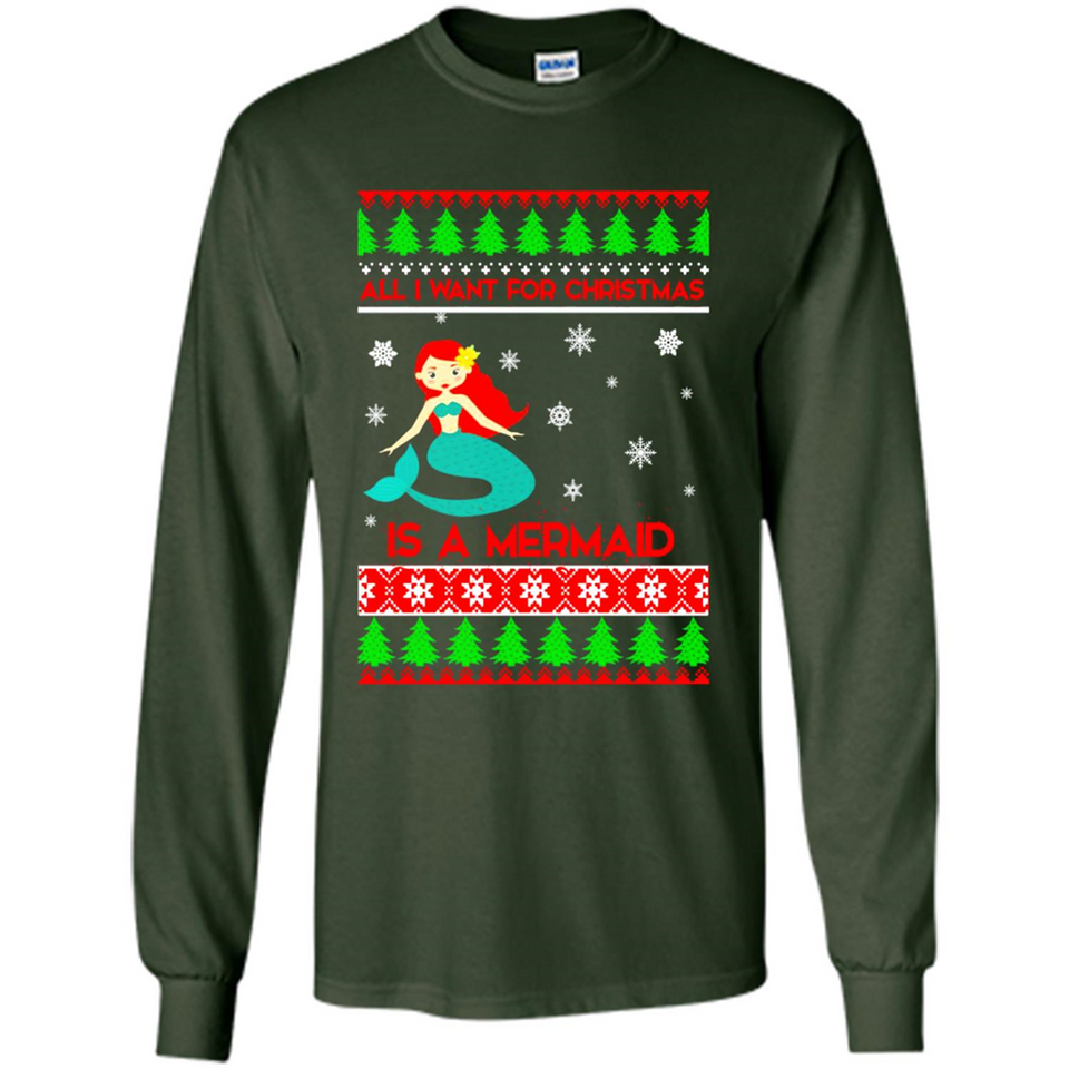 All I Want For Christmas Is A Mermaid ugly PINGPONG