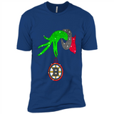 GRINCH HAND HOLDING BOSTON BRUINS GLITTER CHRISTMAS PINGPONG