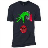 GRINCH HAND HOLDING AUBURN TIGERS GLITTER CHRISTMAS PINGPONG