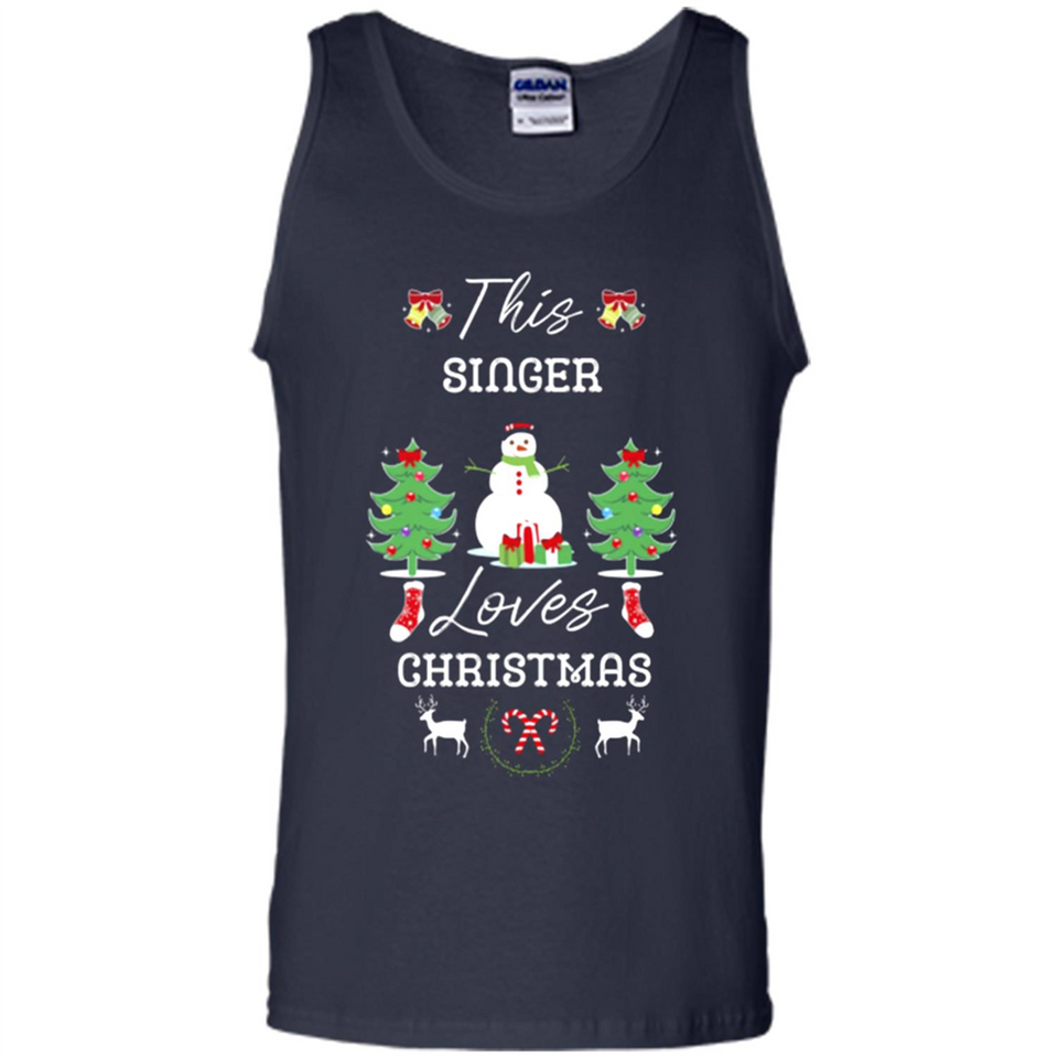 This Singer Loves Christmas Tree Shirt with Snowman