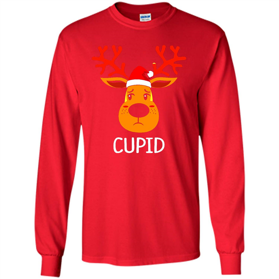 Cupid Santa Claus Funny Xmas Holiday T-Shirt - Long Sleeve T-Shirt