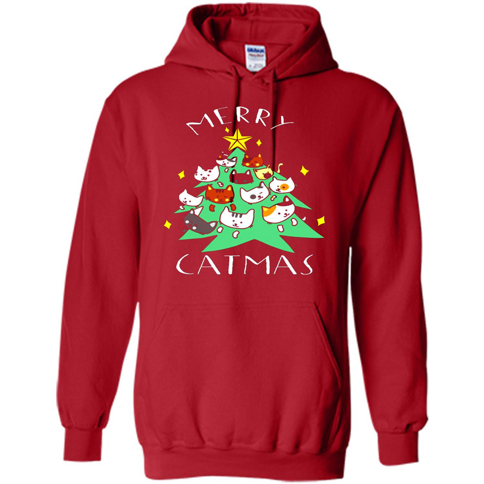 Merry Catmas Funny Cool Christmas Mug PINGPONG - Hoodie