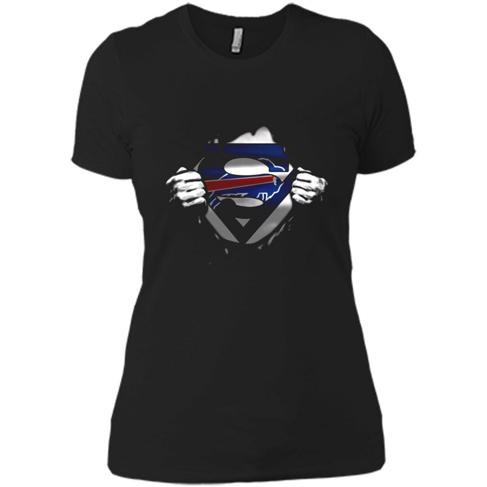 Buffalo Bills And Superman Fans - Ladies' Boyfriend T-Shirt
