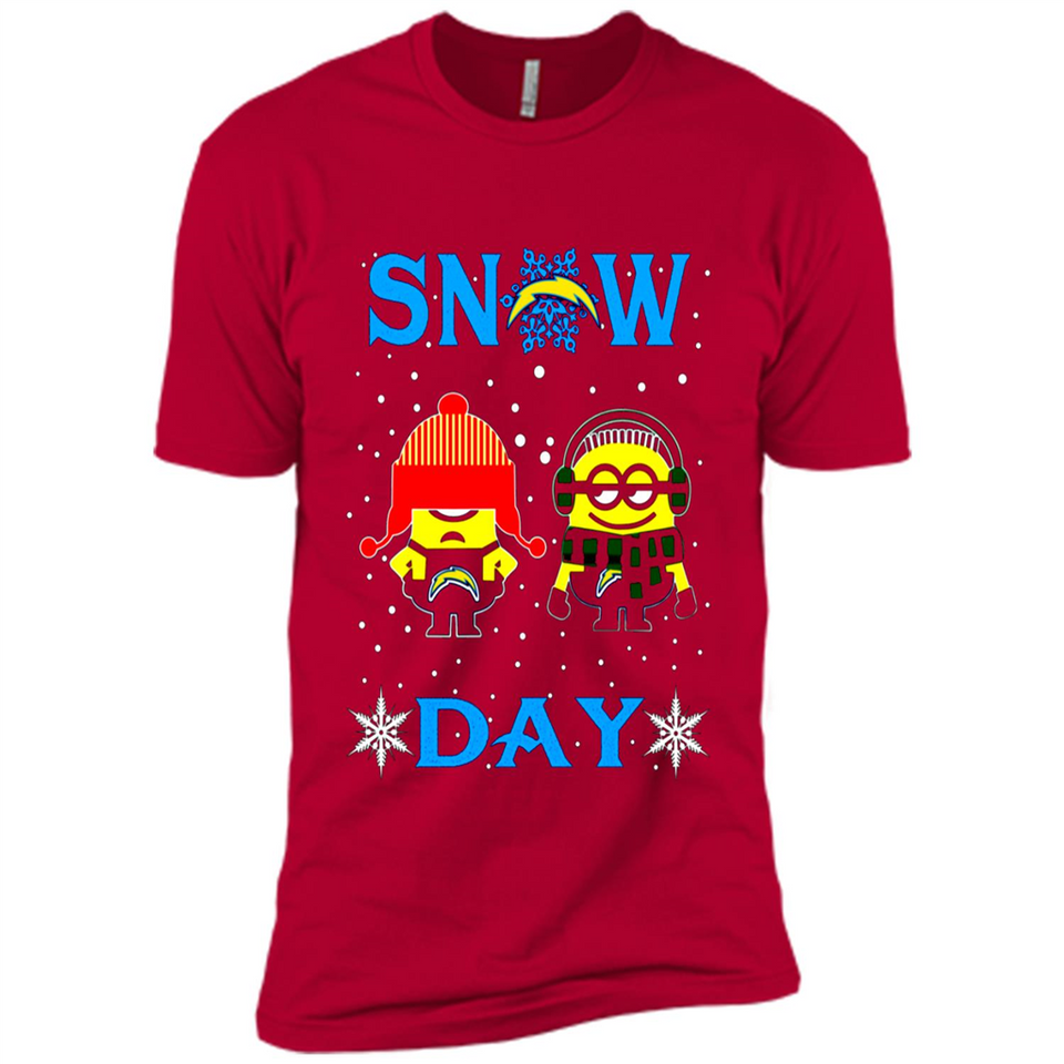 Snow Day Shirt For Los Angeles Chargers Vs Minion Fans pingpong