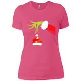 Funny Grinch Hand Holding Santa Hat Ornament Christmas PING PONG