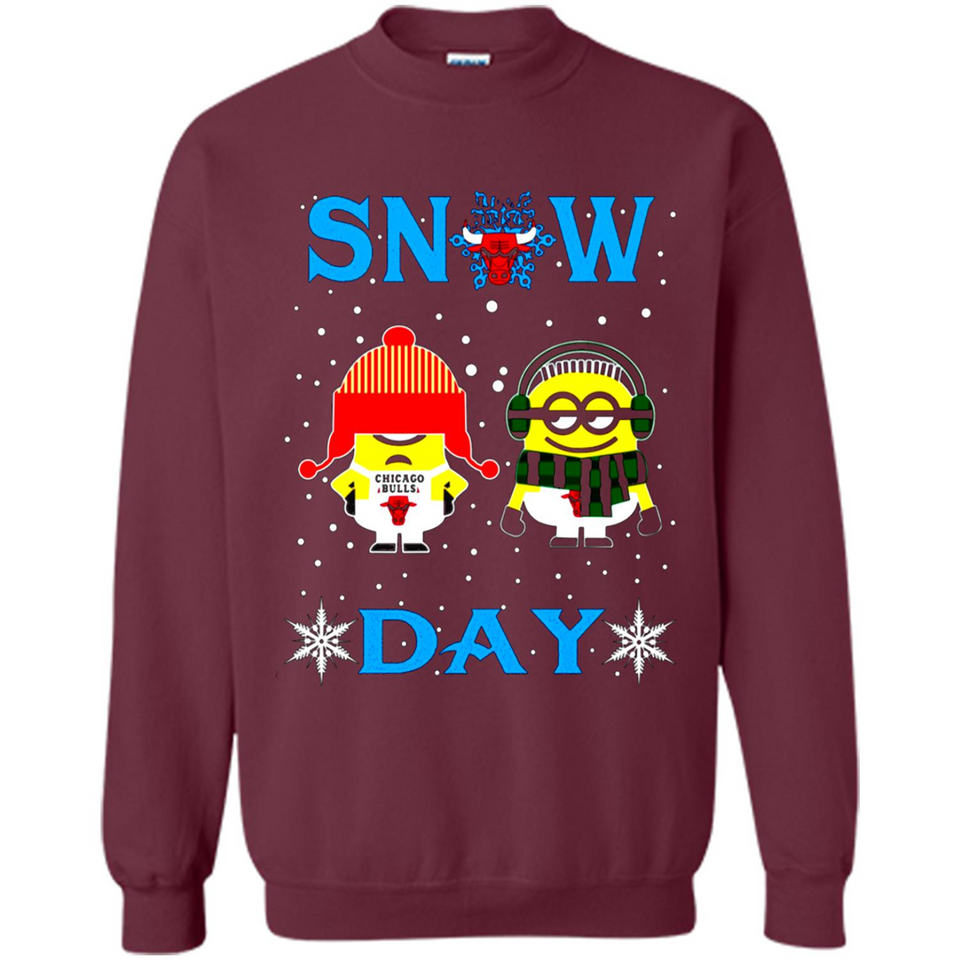 Snow Day Shirt For Chicago Bulls Vs Minion Fans pingpong