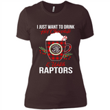 I Just Want To Drink Hot Chocolate & Watch Toronto Raptors Ugly Christmas Sweater PINGPONG