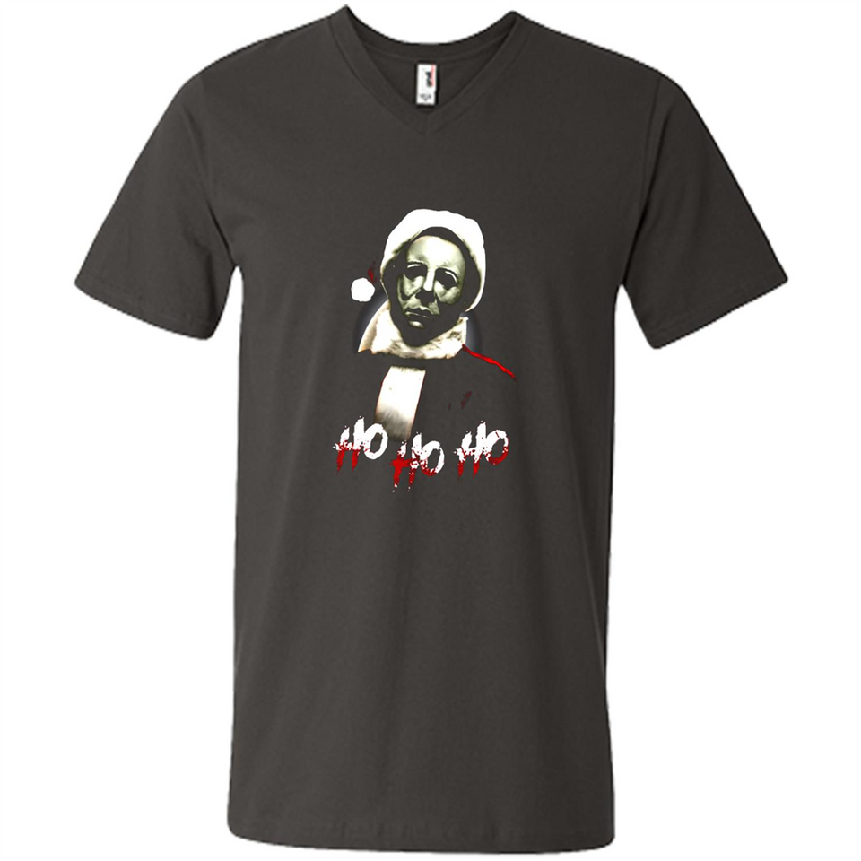 Santa Michael Myers Ho Ho Ho Merry Christmas Sweatshirt - Men's V-Neck