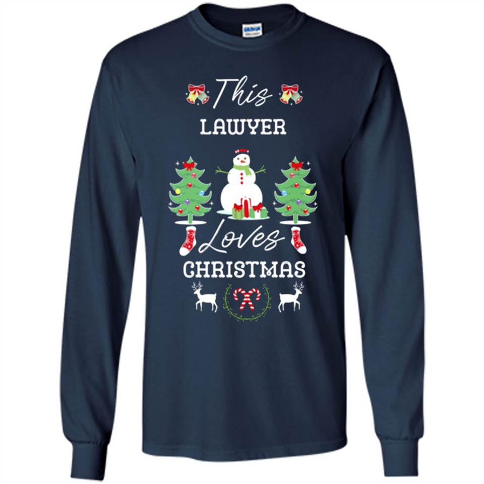 This Lawyer Loves Christmas Tree Shirt with Snowman