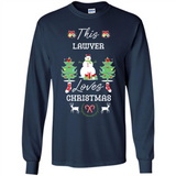 This Lawyer Loves Christmas Tree Shirt with Snowman