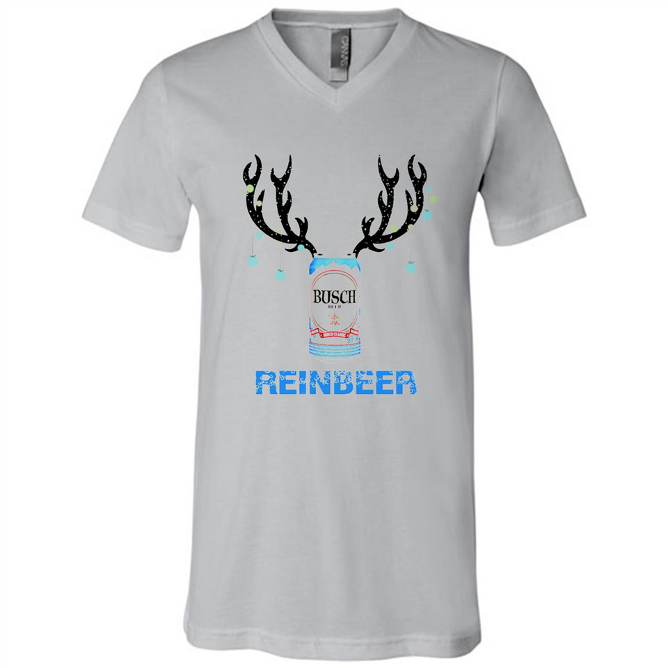 Busch Reinbeer Funny Beer Reindeer Christmas Sweatshirt - Canvas Unisex V-Neck