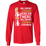 Shirt For Dr Seuss Cat And Seattle Seahawks Fans - Long Sleeve T-Shirt