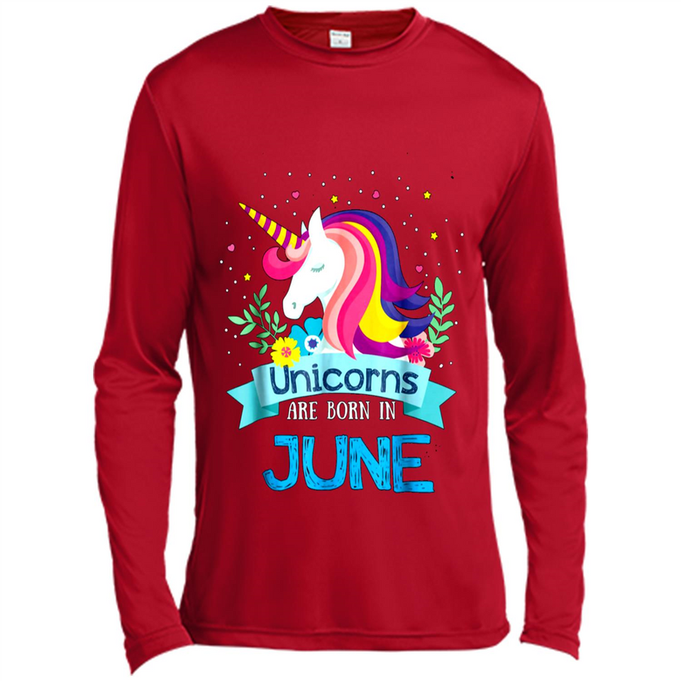 Unicorns are born in June Birthday Rainbow Gift Ladies Custom