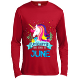 Unicorns are born in June Birthday Rainbow Gift Ladies Custom