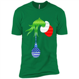 Grinch Holding American Flag ornament Christmas