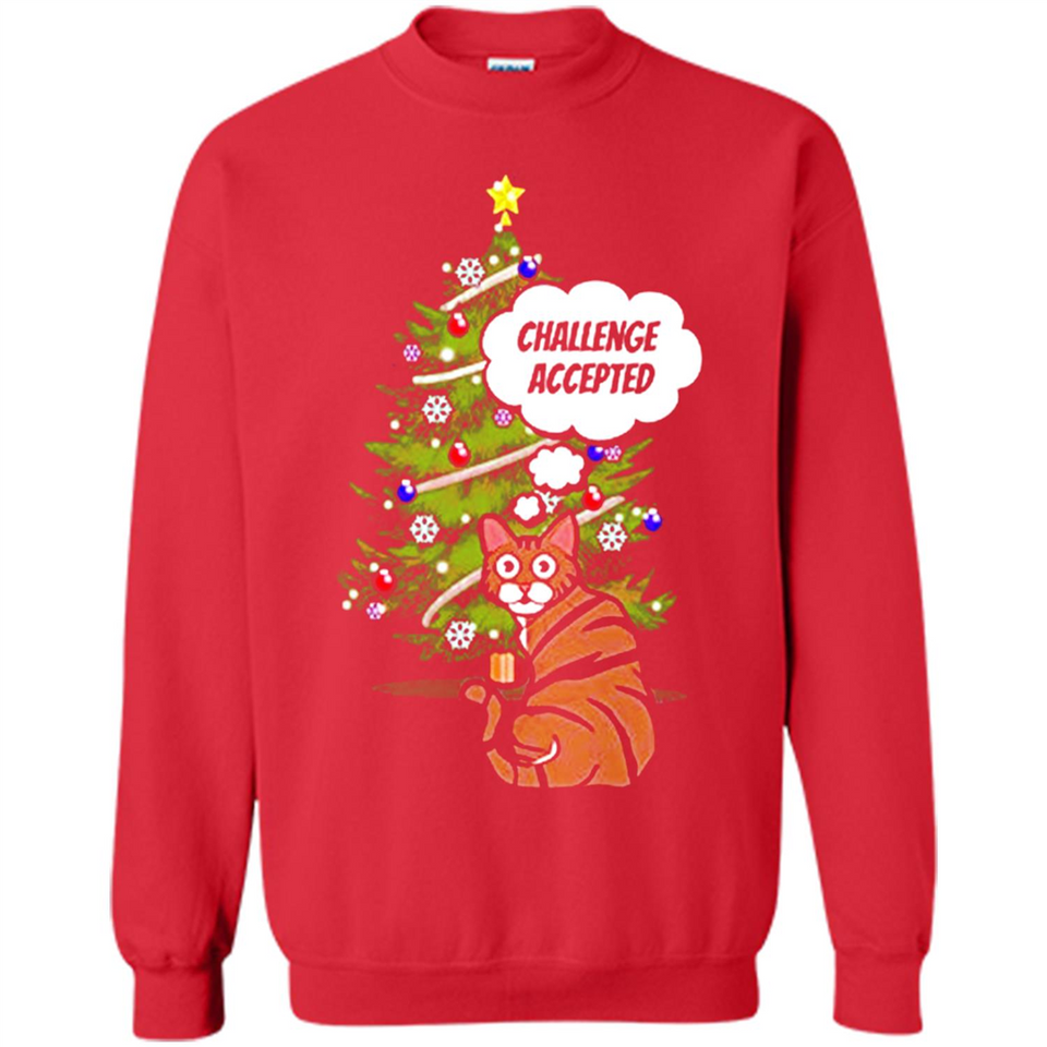 Christmas Tree Cat Long Sleeve Christmas Shirt for Cat Lover - Sweatshirt