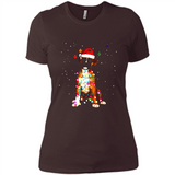Christmas Lights Boxer Dog Funny Xmas Sweatshirt - Ladies' Boyfriend T-Shirt