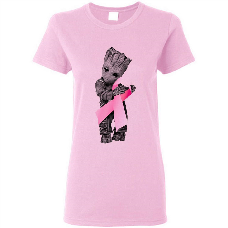 Groot Hug Breast Cancer - Ladies Short-Sleeve