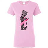 Groot Hug Breast Cancer - Ladies Short-Sleeve