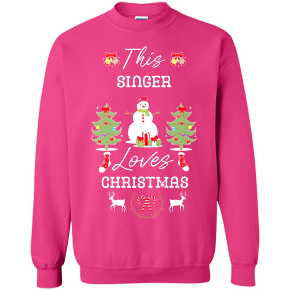 This Singer Loves Christmas Tree Shirt with Snowman