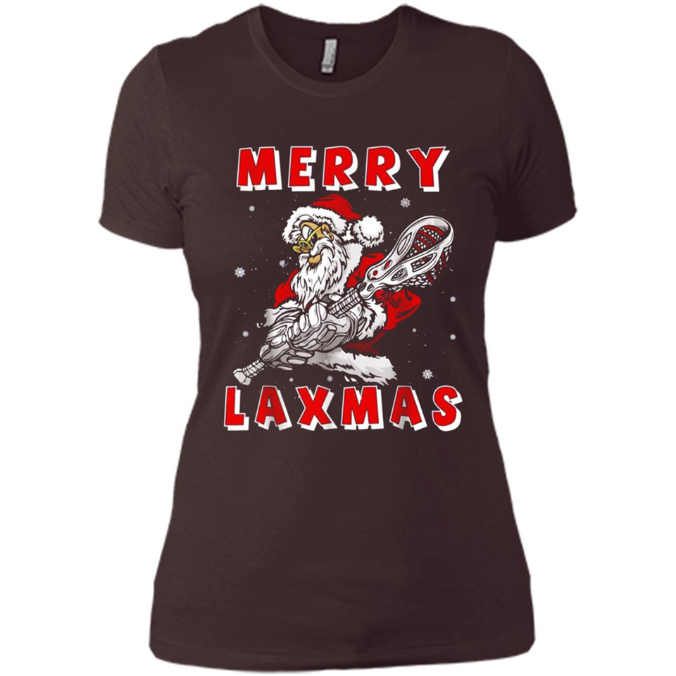 Lacrosse Merry Laxmas Santa - Ladies' Boyfriend T-Shirt