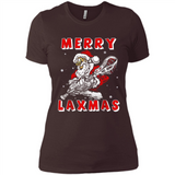 Lacrosse Merry Laxmas Santa - Ladies' Boyfriend T-Shirt