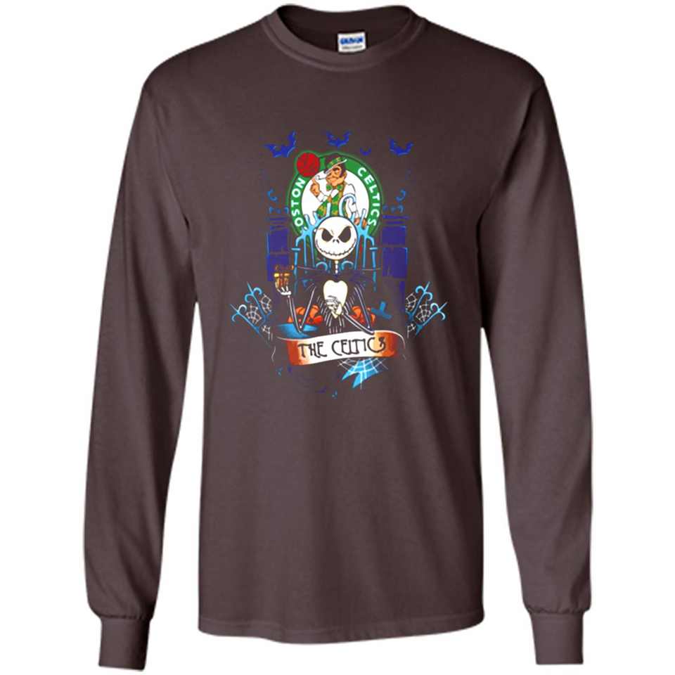 Boston Celtics Halloween The Nightmare Before Christmas - Long Sleeve T-Shirt