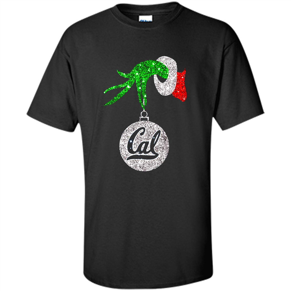 Amazing California Golden Bears Glitter Grinch Monogram Ornament Christmas Gift - Shirt
