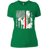 Paradise California Firefighter Thin Red Line Funds Youth T-Shirt PINGPONG - Ladies' Boyfriend T-Shirt