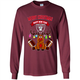Oakland Raiders NFL Reindeer Funny Merry Christmas And Happy New Year