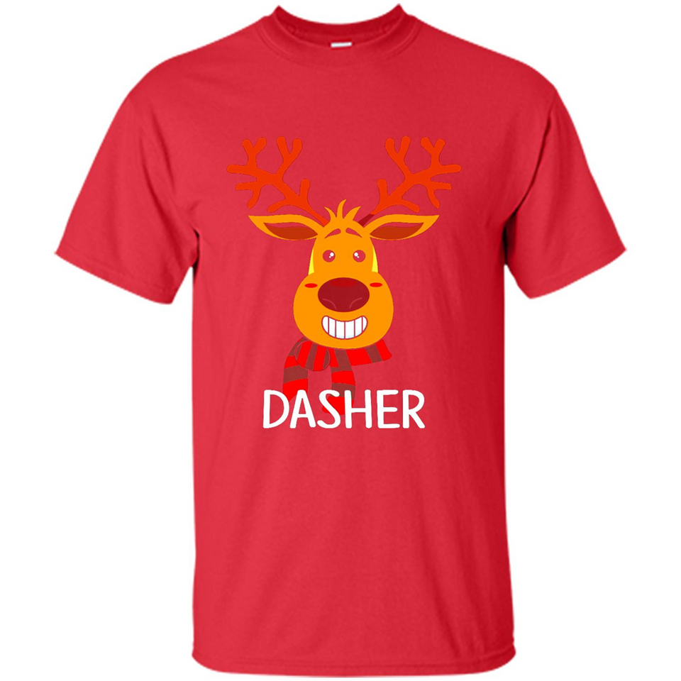 Dasher Reindeer Santa Claus Funny Xmas Holiday T-Shirt - Shirt