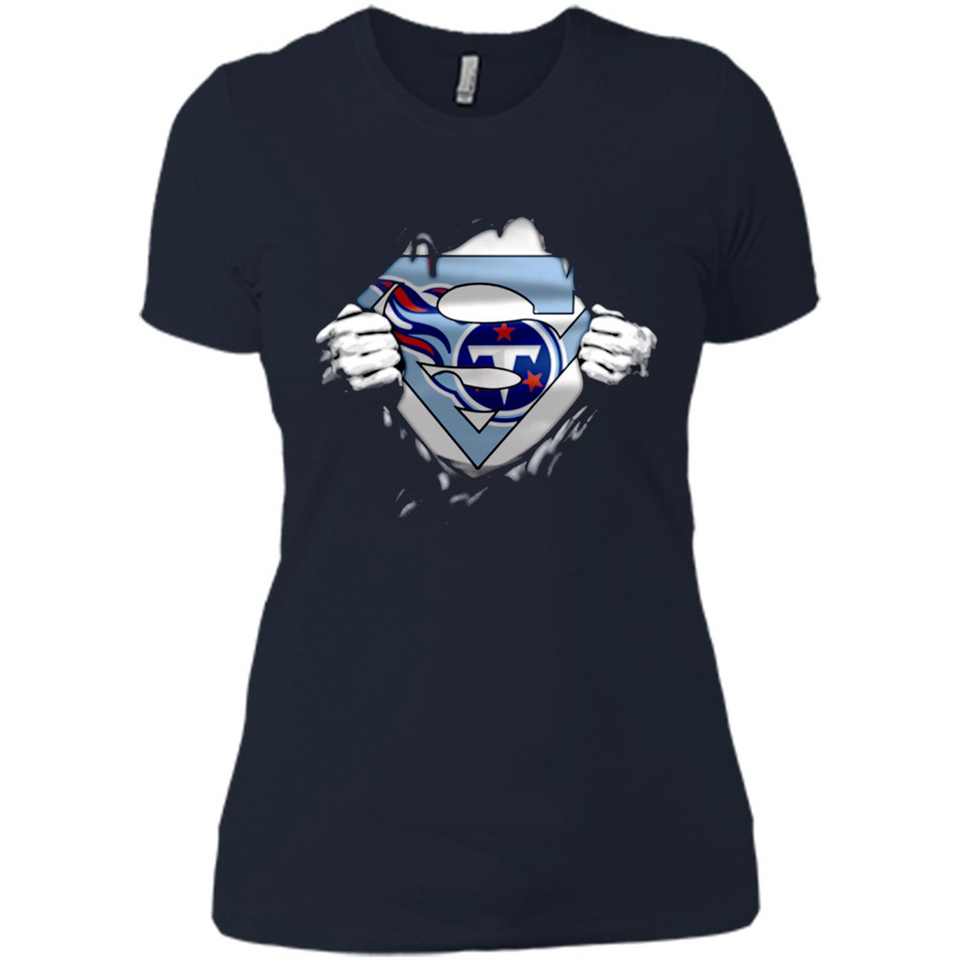 Tennessee Titans And Superman Fans - Ladies' Boyfriend T-Shirt