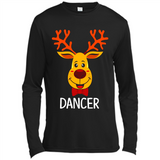 Dancer Santa Claus Funny Xmas Holiday T-Shirt - Canvas Long Sleeve T-Shirt