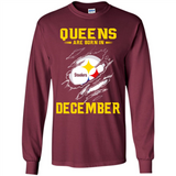 Queens Are Born In December - Pittsburgh Steelers Football - Long Sleeve T-Shirt