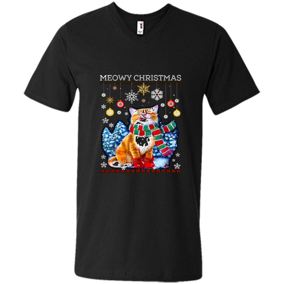 Meowy Christmas Ugly Funny Cats Lover PINGPONG