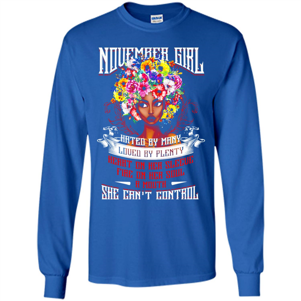 November Girl Flower - Long Sleeve T-Shirt