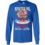 November Girl Flower - Long Sleeve T-Shirt