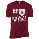 Oakland Raiders Football My Heart is on that Field - Premium Short Sleeve T-Shirt