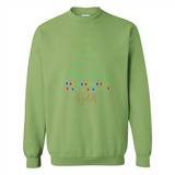 My Favorite Color is Christmas Lights Xmas Sporty T-Shirt - Sweatshirt