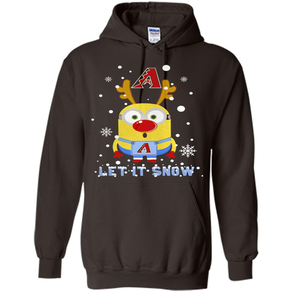 Minion Arizona Diamondbacks Ugly Christmas Sweater Let it Snow - Hoodie