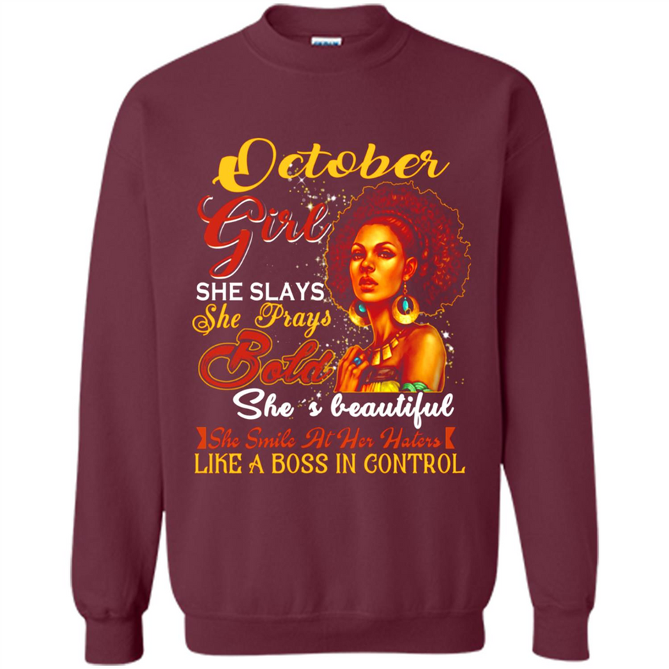 October Girl She Slays She Prays Beautiful Birthday PINGPONG