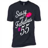 Sassy and Fabulous at 55 - 55th Birthday - Premium Short Sleeve T-Shirt