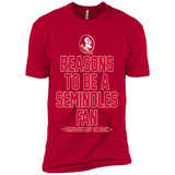 Reasons to be a Florida State Seminoles Fan Complete List on Back - Premium Short Sleeve T-Shirt