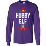 Hubby Elf Shirt - Family Matching Christmas Pajamas - Long Sleeve T-Shirt