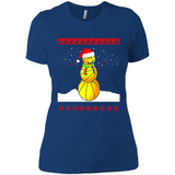 Basketball Santa Funny Christmas - Ladies' Boyfriend T-Shirt