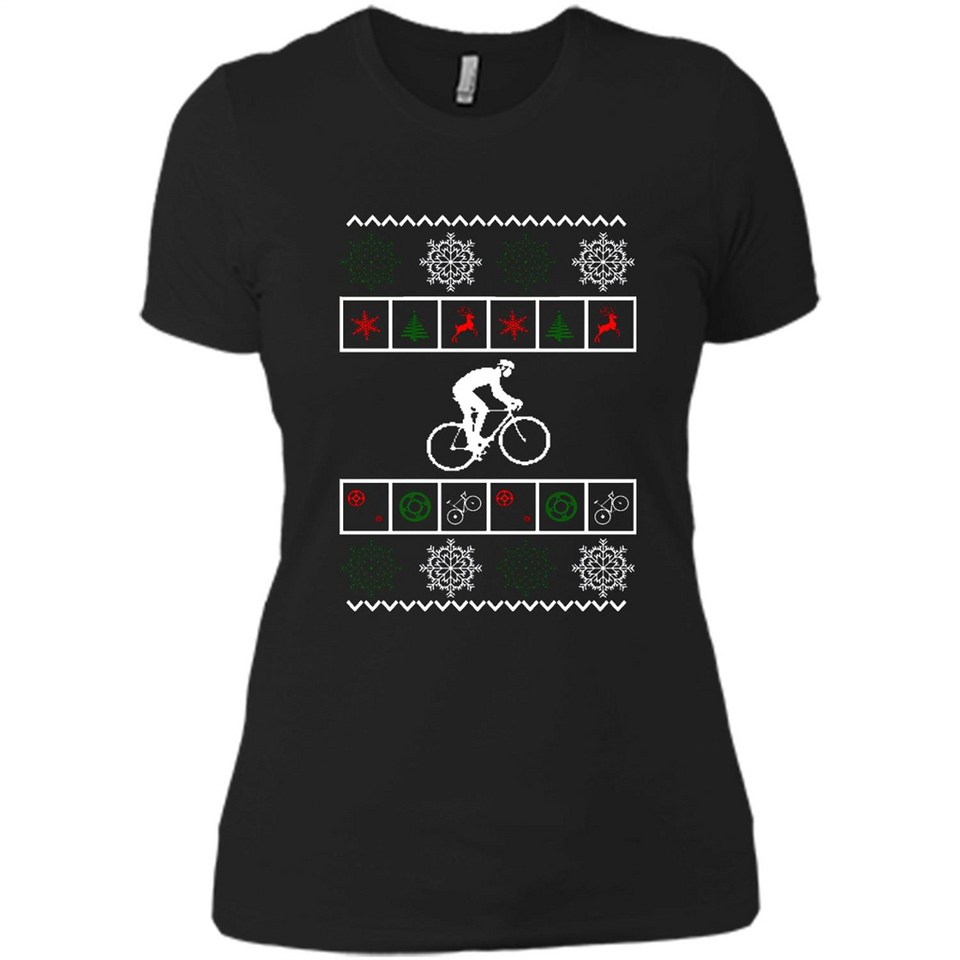 Christmas Ugly Sweater Best Cycling Ugly Christmas Sweater - Ladies' Boyfriend T-Shirt