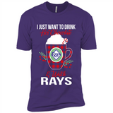 I Just Want To Drink Hot Chocolate & Watch Tampa Bay Rays Ugly Christmas Sweater PINGPONG