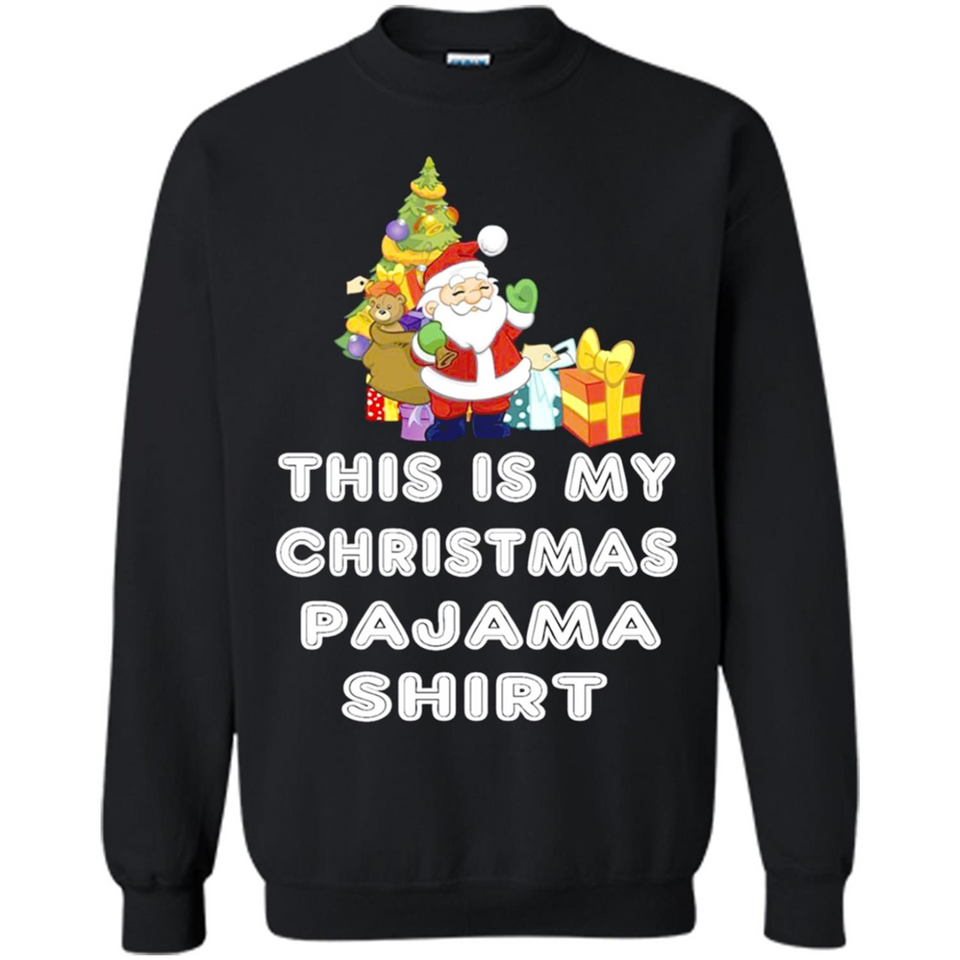 This is My Christmas Pajama Shirt - Santa Bear Tree Gift Tee