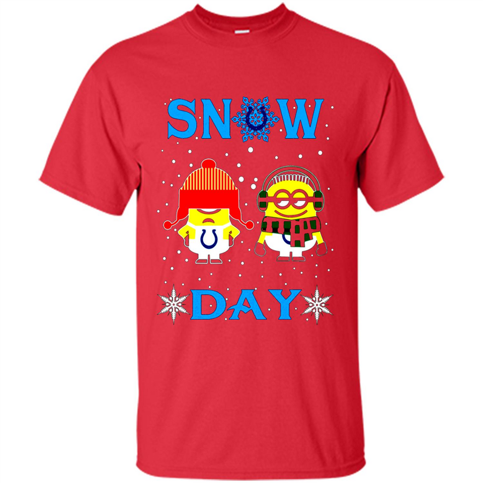 Snow Day Shirt For Indianapolis Colts Vs Minion Fans pingpong