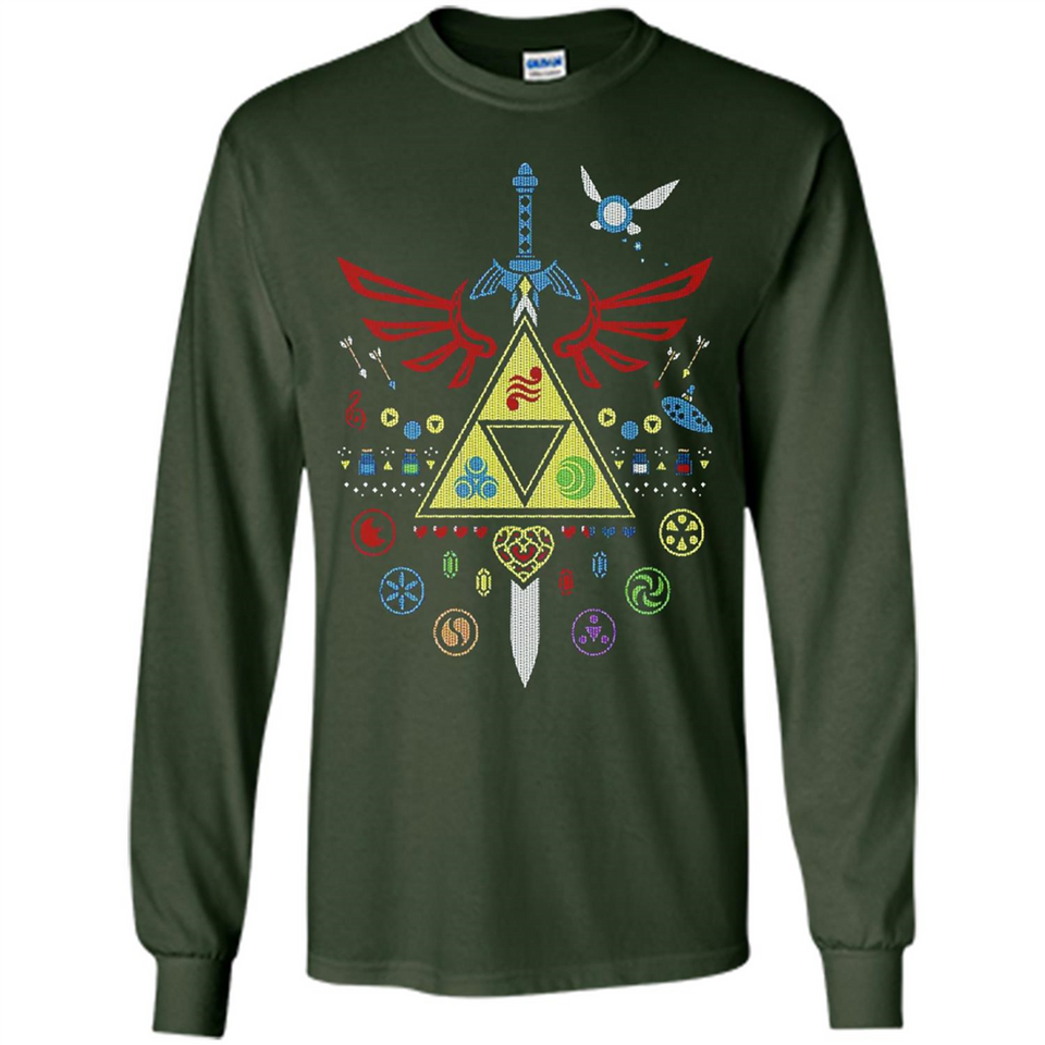 Song of Christmas Time the Legend of Zelda Ugly Sweater Perfect Christmas - Long Sleeve T-Shirt
